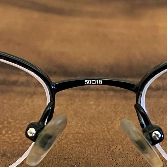 VERA BRADLEY Viva La Vera EYEGLASSES FRAMES 50-18-135 HALF-RIM BLK METAL FLORAL - Picture 9 of 12